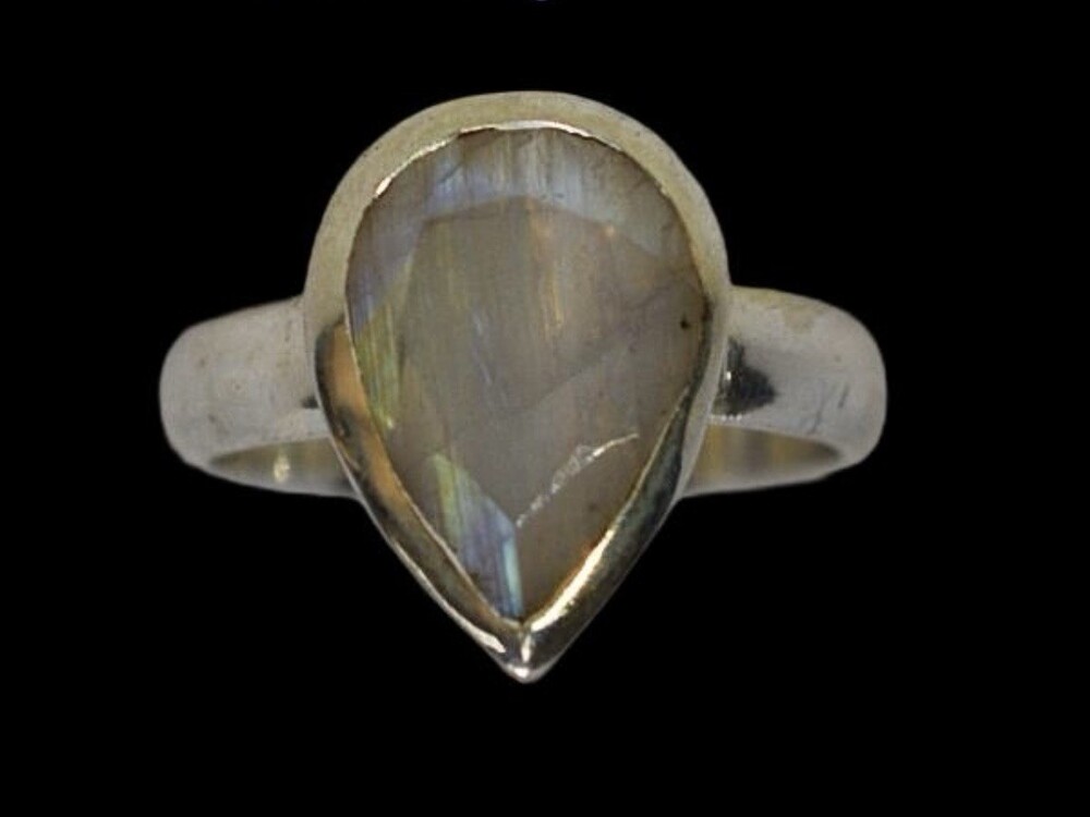 Sterling Silver 925 Moonstone Chunky Ring 5.92grams Sz 8